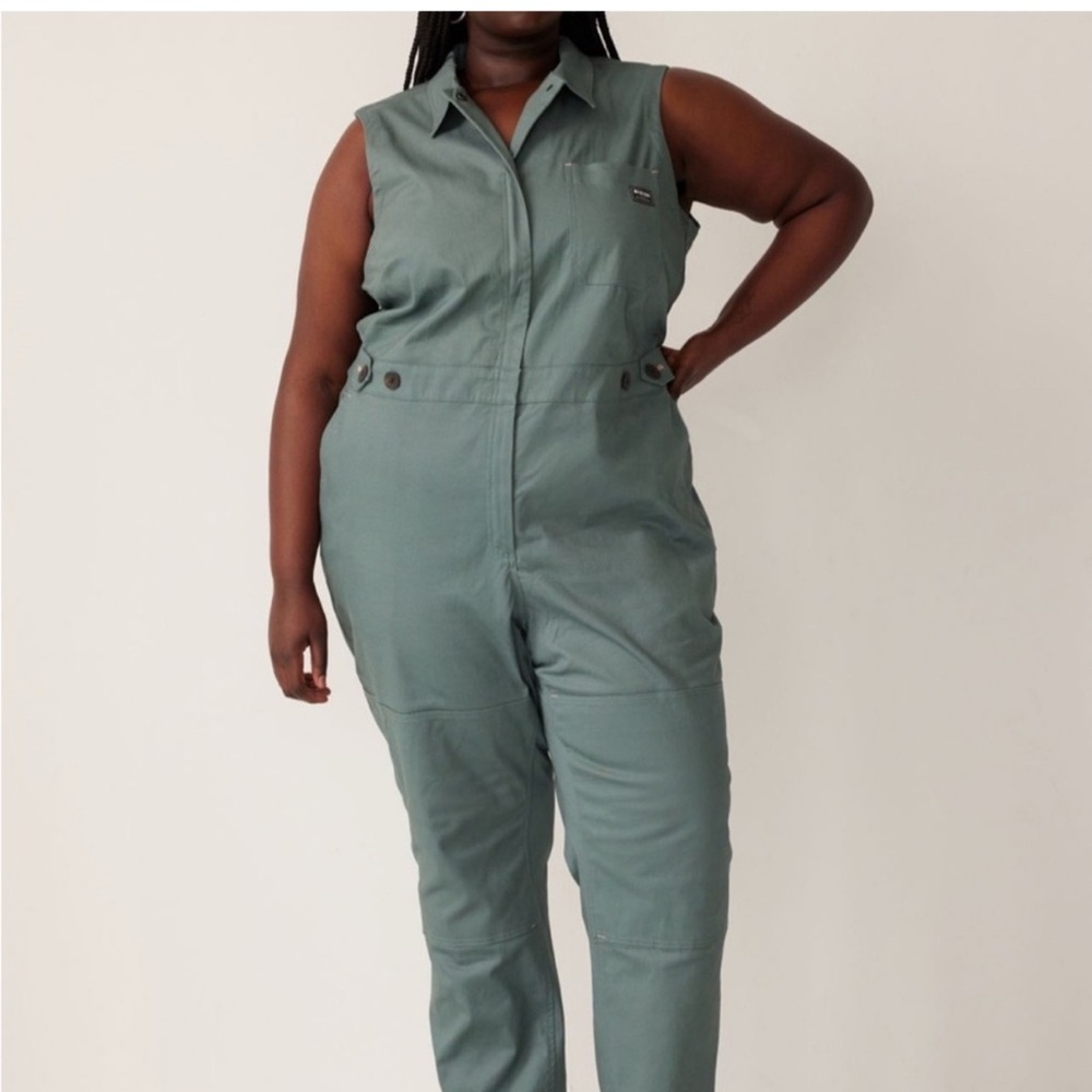 Wildfang Women’s Essential Sleeveless Coveralls Jumpsuit In‎ Green Size 3X NWOT